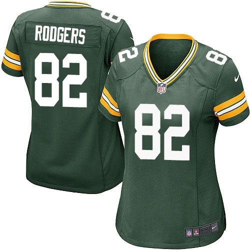 Nike Packers #82 Richard Rodgers Green Team Color Women's Stitched NFL Elite Jersey